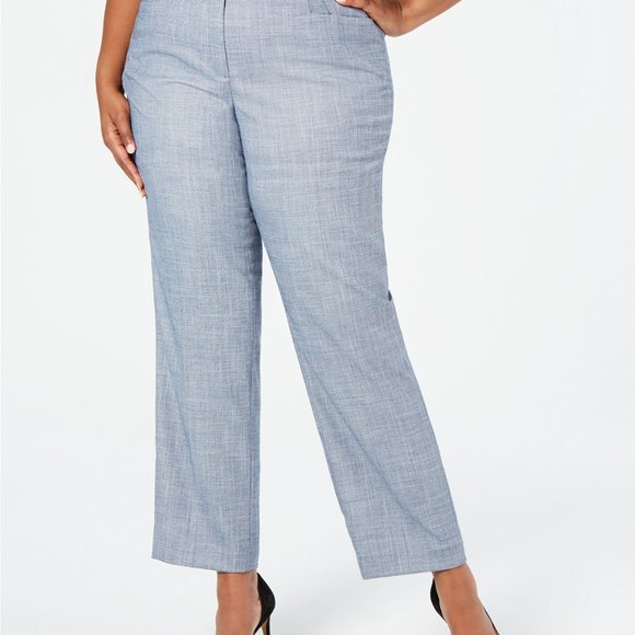 Plus Size Straight-Leg Pants - Picture 1 of 5